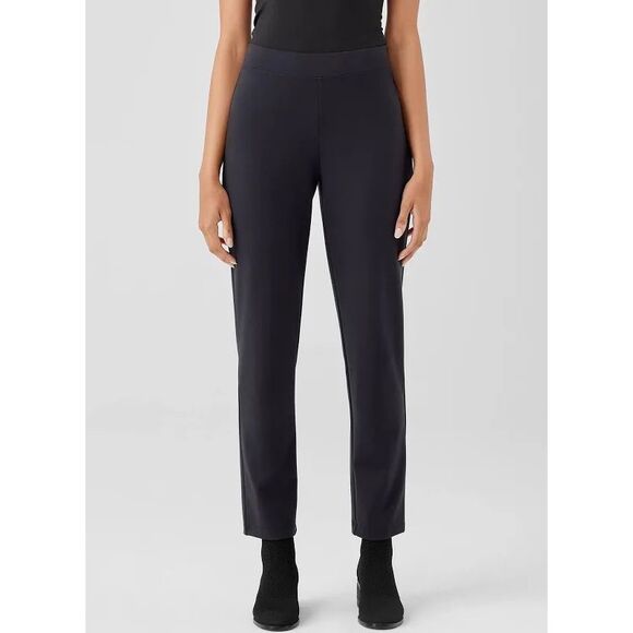 Eileen Fisher $198 women's Washable Flex Ponte Pants Black size small - Picture 2 of 8